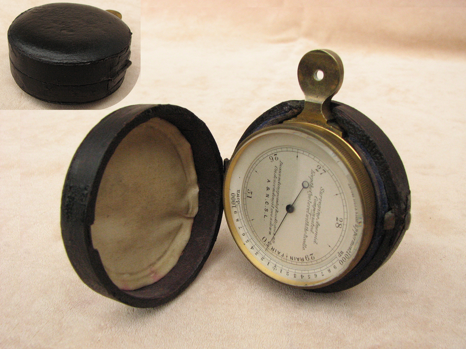 19th century Army & Navy Co-Operative Society pocket barometer and altimeter